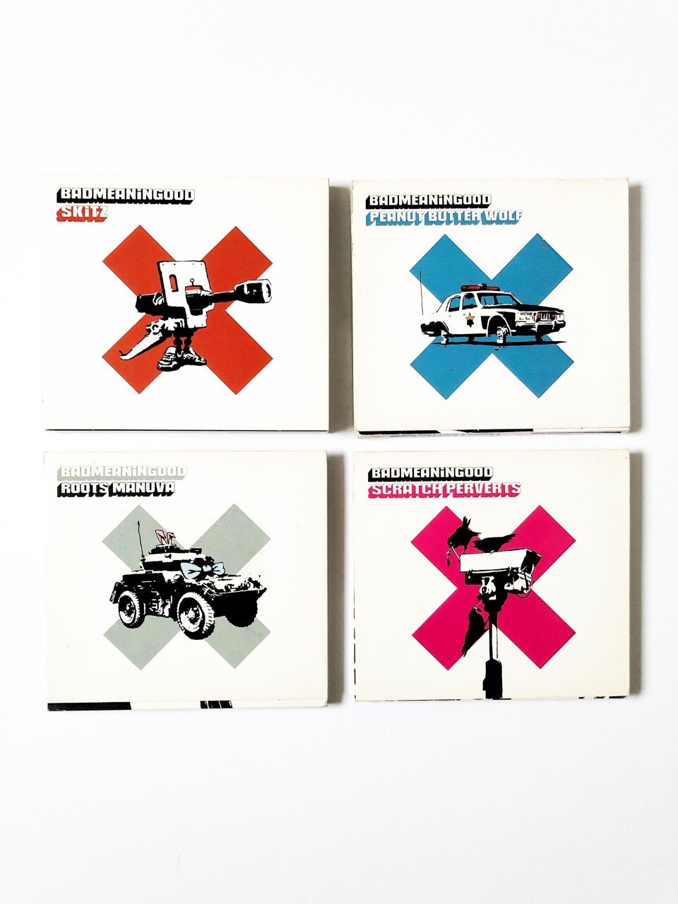 Badmeaningood Set of 4 CD's with Banksy Artwork — Get a Banksy